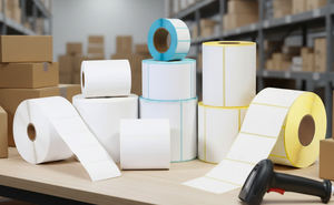 Etiqueta Adhesiva Térmica Directa para Códigos de Barras, Perforada, 50mmX25mm, Etiqueta Térmica para Embalaje 50x25 <span class=keywords><strong>2x1</strong></span> - Product Image 2