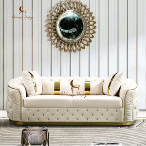 Meubles de salon, ensemble de canapés en cuir moderne, canapé de luxe moderne, canapé contemporain <span class=keywords><strong>Gary</strong></span>, canapé avec structure en métal - Product Image 5