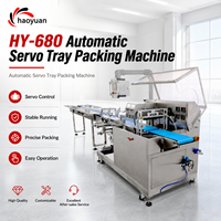 HY-680 Premium Stabiele, nauwkeurige verpakkingsmachine voor vers visvlees, bakkerijproducten, groenten, fruit en automatische servo-tray verpakkingen