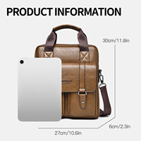 Sac à bandoulière pour homme, léger, en cuir PU, design personnalisé avec logo, tendance, classique, minimaliste, pour le bureau