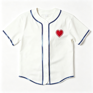 Oem Soft Button Fly paillettes Baseball giorno della partita di maglia da <span class=keywords><strong>donna</strong></span> magliette a manica corta paillettes Baseball giorno della partita delle donne magliette in Jersey - Product Image 2