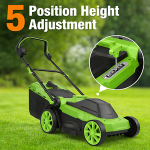 VERTAK Tagliaerba <span class=keywords><strong>Elettrico</strong></span> con Cavo da 16 Pollici, 1800W, Manico Pieghevole, 5 Altezze di Taglio Regolabili - Product Image 2