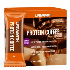 Lifeworth protéines de lactosérum instant noir café en vrac poudre