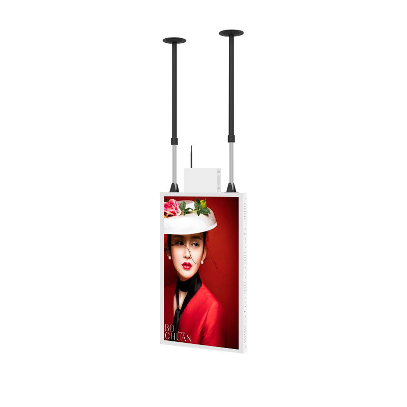 The store front glasses window double sided 2500nits and 500nits lcd advertising screen