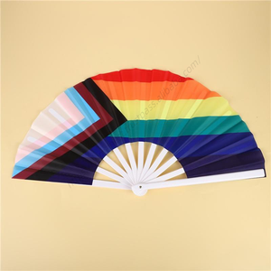 Abanico Plegable Arcoíris de 33cm al por Mayor, Colorido, LGBT, Orgullo Gay, Fiesta, Verano, Festival de Música, Accesorio Ligero para Hombres y Mujeres - Product Image 5