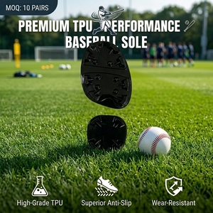 Semelles de chaussures de baseball en caoutchouc TPU auto-adhésives de type divisé, amovibles, antidérapantes, modifiées, faible MOQ - Product Image 5