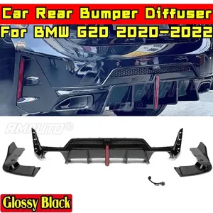 ลิ้นกันชนหลัง BMW G20 สีดำเงา สไตล์ MP ชุดแต่งกันชนหลังพร้อมดิฟฟิวเซอร์ สำหรับ BMW G20 ปี 2020-2022 อุปกรณ์ตกแต่งรถยนต์ - Product Image 1