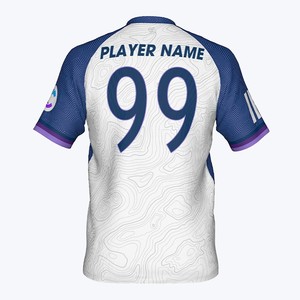 ผู้ผลิตเสื้อฟุตบอลชายแบบขายส่ง ปรับแต่งได้ตามต้องการ ผลิตด้วยเทคนิค Sublimation OEM ผ้าโพลีเอสเตอร์แบบ Interlock สั่งทำได้รวดเร็ว - Product Image 3