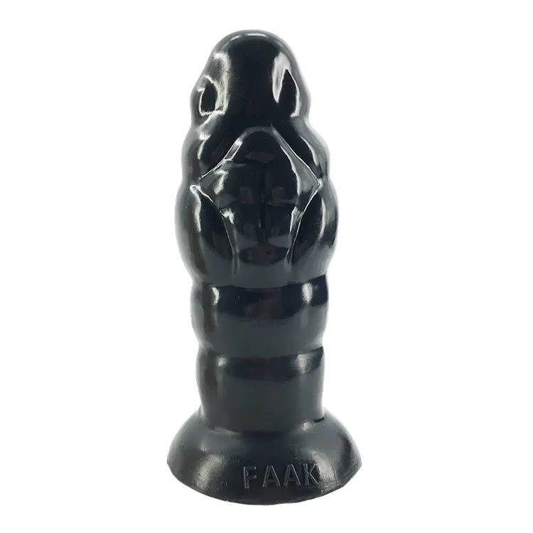 Faak Implanteerbare Lengte 16.3Cm 4.5 "Spier Vorm Grote Siliconen Dildo Giant Anale Butt Plug Toys Black Sex Producten voor Vrouwelijke