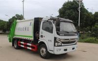 Camion compacteur à chargement arrière QTD Dolica 4X2 8CBM, 7360 kg de charge utile, moteur diesel Euro 6, conduite à gauche, assainissement municipal