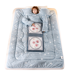 Couette épaisse portable avec fermeture éclair, 2021, nouveau Style, manches de contrôle gratuites, Anti-chute, pour dortoir, utilisation paresseuse - Product Image 3