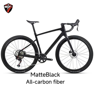 Vélo <span class=keywords><strong>de</strong></span> gravier en fibre <span class=keywords><strong>de</strong></span> carbone ultra-léger tout-terrain avec freins à disque, 700C, 12 vitesses, 11-42T, axe traversant hydraulique pour le bikepacking - Product Image 1