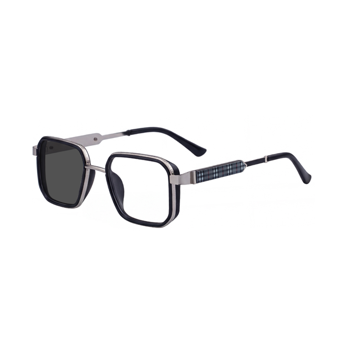 C4 Black Silver Click Black Blue Light Blocking Turn Gray