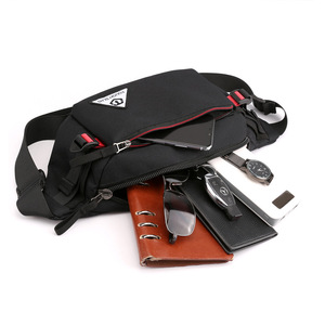 Tousheng Men's Waist <b>Bag</b> Black Multi Functional Waterproof Chest <b>Bag</b> With Zipper Pocket For Leisure Travel <b>Summer</b> 2020 - Product Image 1