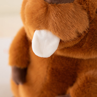 Peluche Marmotte Marron - Adorable Animal en Peluche Marmotte Cartoon, Oreiller Doux et Câlin pour Décoration de Bureau et Cadeau pour Enfants