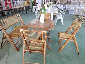 Silla de Boda de Bambú y Ratán de Diseño Moderno, Alta Calidad y Duradera, Mesa y Taburete de Bambú para Uso en Eventos al Aire Libre - Product Image 2