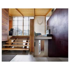 Escaleras Interiores Prefabricadas Prima, Escaleras de Madera Maciza Flotantes de una Sola Viga para Escaleras de Metal y Madera, Uso en Apartamentos Modernos - Product Image 3