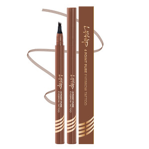 Lápiz Delineador de Cejas Liphip 4 Point Pure Liquid, Color Marrón Claro, Punta Fina, Resistente al Agua, Secado Rápido, para Cejas Naturales, Definidas y Voluminosas - Product Image 1