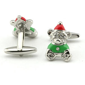 Vente chaude Hommes Noël Doux Ours Boutons De Manchette Nouveauté Boutons De Manchette - Product Image 6