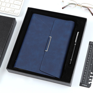A5 da tri-gấp kinh doanh máy tính xách tay rời lá Quà Tặng văn phòng cuộc họp hồ sơ cuốn sách đặt notepad tiểu sổ tay tùy chỉnh - Product Image 4