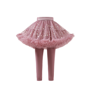 Pantalones Culottes Casuales de Poliéster/Algodón Ecológicos para Bebés, Pantalones Rectos para Niñas, Leggings Coco Lisa TUTU Worsted Full - Product Image 1