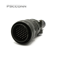 Connecteur circulaire industriel fileté PSCCONN MS5015 Série MS3106A 28-21P, prise d'alimentation droite pour l'aviation, 37 broches mâle