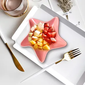 OEM & ODM Cheap Starfish Shape Snack Fruit Dessert Plastic Melamine Plates Dishes & Plates
