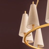 Luminaire suspendu design moderne personnalisé pour îlot de cuisine, salon, lustre en soie avec abat-jour en tissu