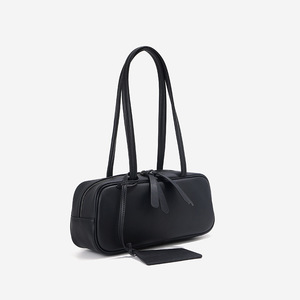 Sac Boston en cuir véritable haut de gamme avec fermeture éclair, sac à bandoulière imperméable pour femme, idéal pour le travail et les trajets quotidiens - Product Image 3