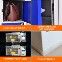 Casilleros de Almacenamiento Inteligentes Comerciales de 6 Puertas, Gabinete de Almacenamiento Electrónico con Código Digital de Autoservicio las 24 Horas para Aeropuertos y Estaciones de Tren