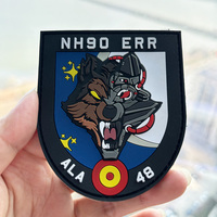 Patch en caoutchouc PVC souple 2D 3D personnalisé avec logo, thermocollant ou à coudre, patch en silicone, patchs d'aviation pour uniforme