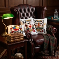 Coussin décoratif en peluche brodé pour la maison, coussin de canapé pour salon, coussin personnalisé avec logo, coussin décoratif Joker