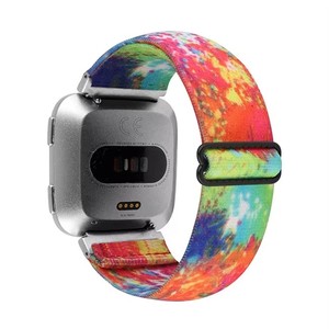 Correa de reloj tejida de nailon suave y transpirable elástica para <span class=keywords><strong>Fitbit</strong></span> <span class=keywords><strong>Versa</strong></span> - Product Image 3