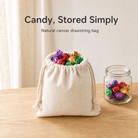 Sacs en toile de coton biologique 100% personnalisables, certifiés GOTS, mini pochettes en coton recyclé avec cordon de serrage, sacs en mousseline avec cordon de serrage