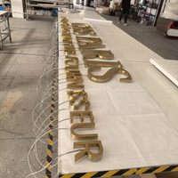 Enseigne personnalisée en lettres 3D en acier inoxydable rétroéclairées par LED, pour intérieur et extérieur, logo d'entreprise mural |   Fabricant d'origine