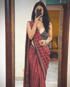 Sari moderno de algodón Chanderi con Georgette Salwar Kameez estilo paquistaní suave para ropa de fiesta - Product Image 4