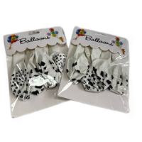 Ballons de fête de luxe de 12 pouces avec motif de pattes de chien et de vache de dessin animé, motif animal, décoration de fête de la jungle