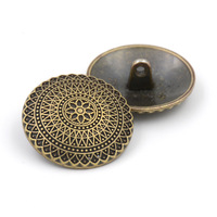 Botones de Estilo Vintage con Diseño Floral, Color Bronce Plateado Antiguo, Aleación de Zinc, Personalizables, Estilo Moderno, 7 Días