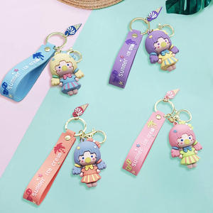 Nouveau 2025 Porte-clés de dessin animé 'Bubble Girl' en PVC souple et léger, avec motif de poupée mignonne, idéal comme petit cadeau, décoration pour sac d'école et pendentif de voiture - Product Image 6