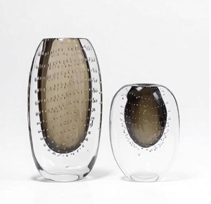 Luxury Handmade Glass <strong>Vase</strong> Pair Premium Finish Glass Handicraft Ideal Gift <strong>for</strong> Housewarming Anniversary or <strong>Mothers</strong> <strong>Day</strong> - Product Image 1