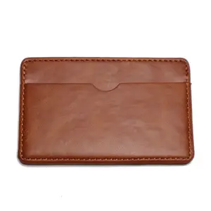 Wholesale Custom Colorful Women Slim Mens Business PU Leather Bank ID Wallet Credit Card Holder