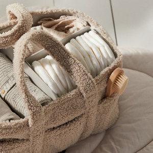 <span class=keywords><strong>Sac</strong></span> à <span class=keywords><strong>Langer</strong></span>/Rangement pour Bébé en Polaire Teddy avec Poignées Supérieures, Logo, Taille Personnalisée et Séparateurs Amovibles - Product Image 3