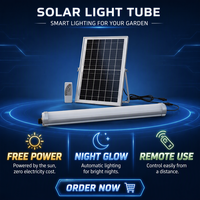 Lampu LED Solar Tri-Proof IP65 Tahan Air, Dapat Diredupkan, Model Tabung dengan Panel Surya Terpisah dan Remote Control 40W 100W untuk Gudang/Pergudangan