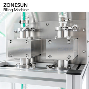 Machine de remplissage de liquides semi-automatique à double tête ZONESUN ZS-TSM07 avec pompe magnétique servo haute performance pour bouteilles, fûts et barils - Product Image 4
