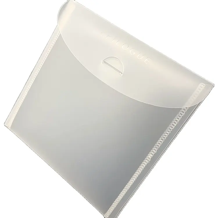 カスタムつや消しプラスチック封筒ファイルフォルダー半透明の招待状フォルダー