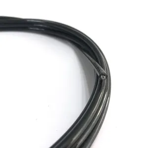 Cable de acero recubierto de plástico negro, para gimnasio, equipo de fitness