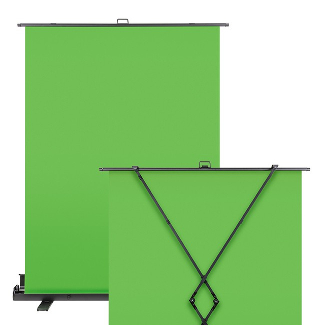 GS-148 Custom Portable Collapsible Chroma Key Green Photography Background Screen Fabric Canvas YouTube Creators Induro Usage