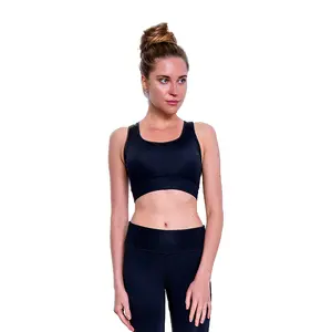 Ladies Sw Crop Top Black 80% Polyamide and 20% Lycraa QUICK DRY stnd Solid Crop-Top COEGA Sunwear for Women