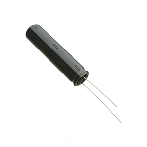Condensateur radial TH en aluminium 27 µF 20 % 420 V, référence 420QXW27MEFR8X45, à montage traversant, Distributeur agréé - Product Image 1