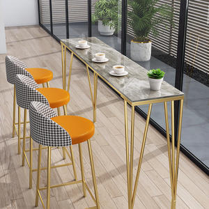 Juego de Bar de Lujo Nórdico - Mesa de Piedra Sinterizada con Taburetes para Sala de Estar y Balcón - Product Image 4